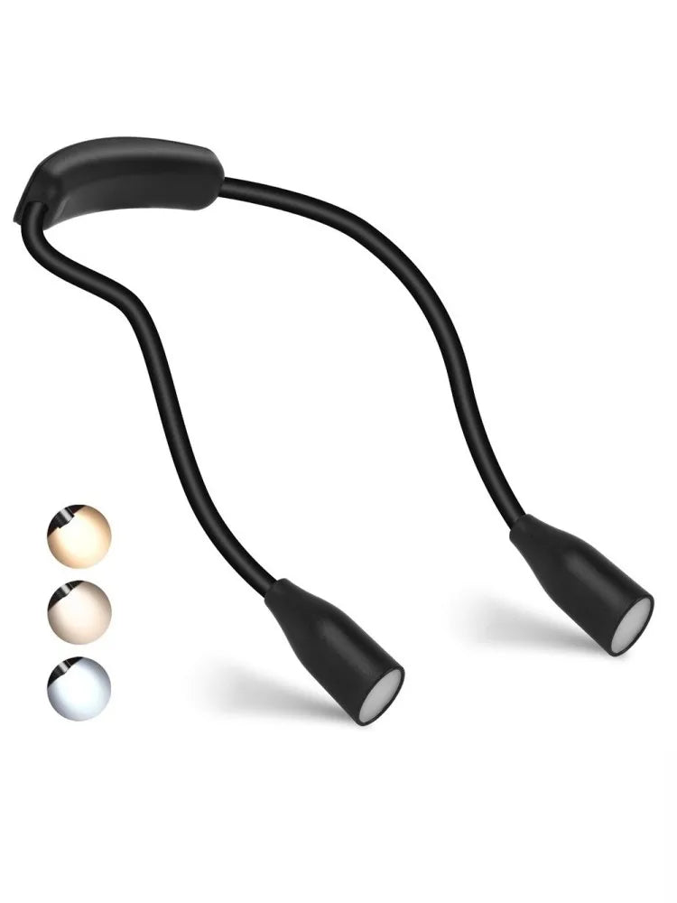 Wiederaufladbare USB LED-Nackenbeleuchtung Flexibel Tragbar 3 Farben Dimmbar