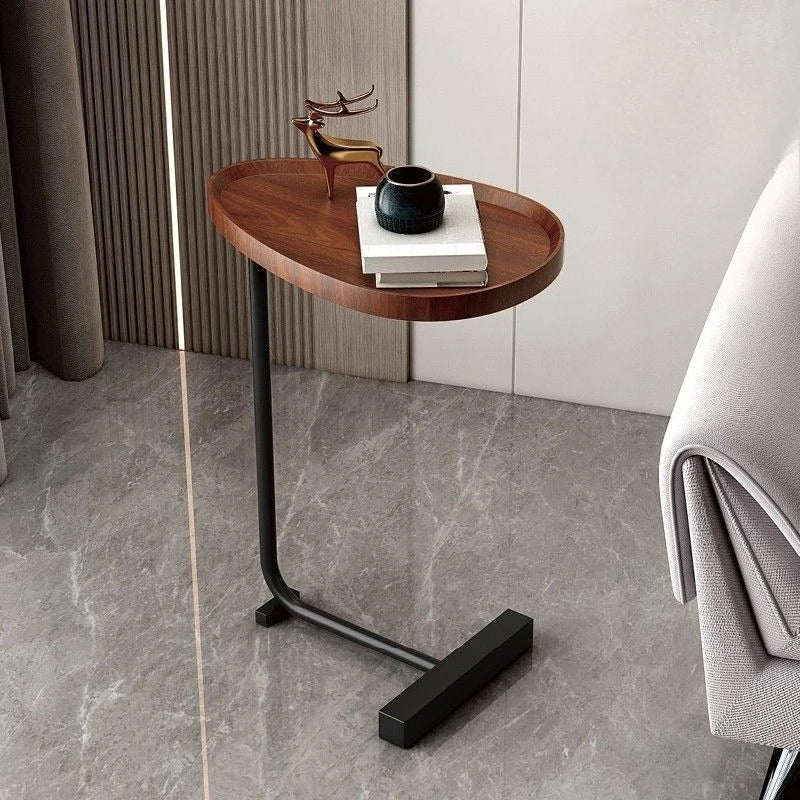 Nirethia - C-förmiger mobiler Beistelltisch ideal für Sofa oder Bett