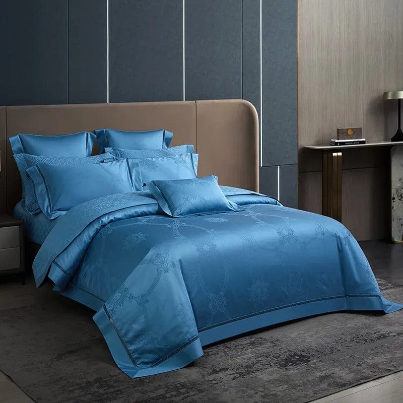 Elegance Blau Bettbezugset