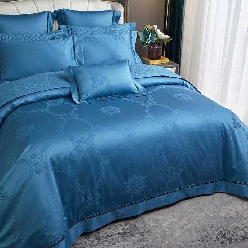 Elegance Blau Bettbezugset