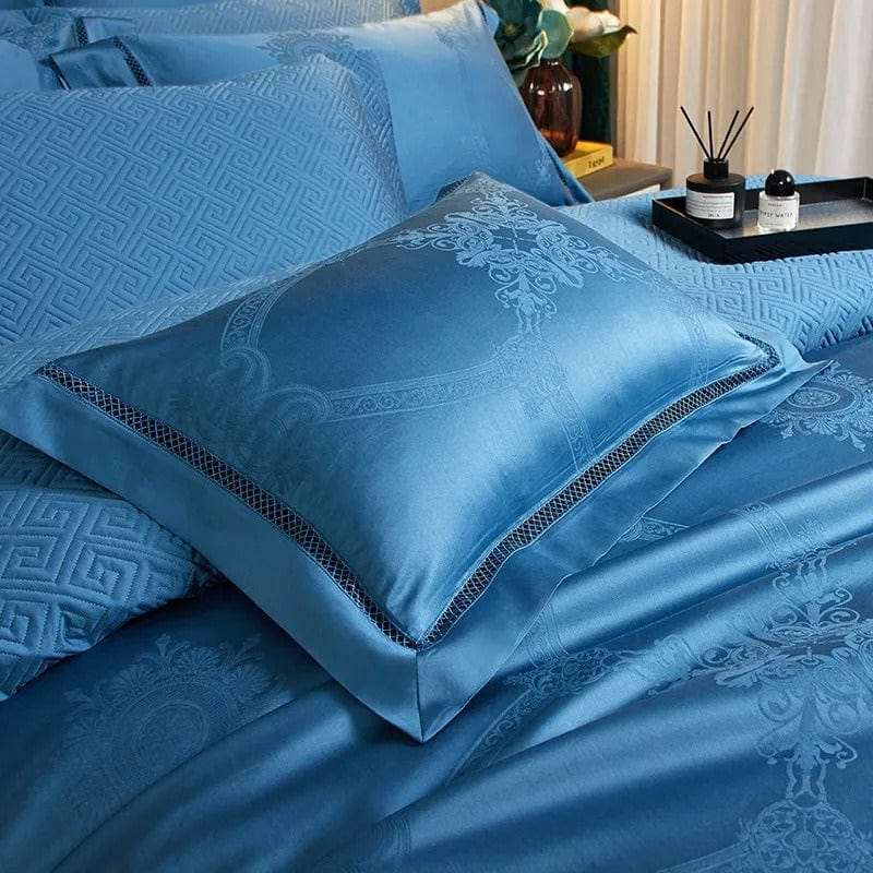 Elegance Blau Bettbezugset