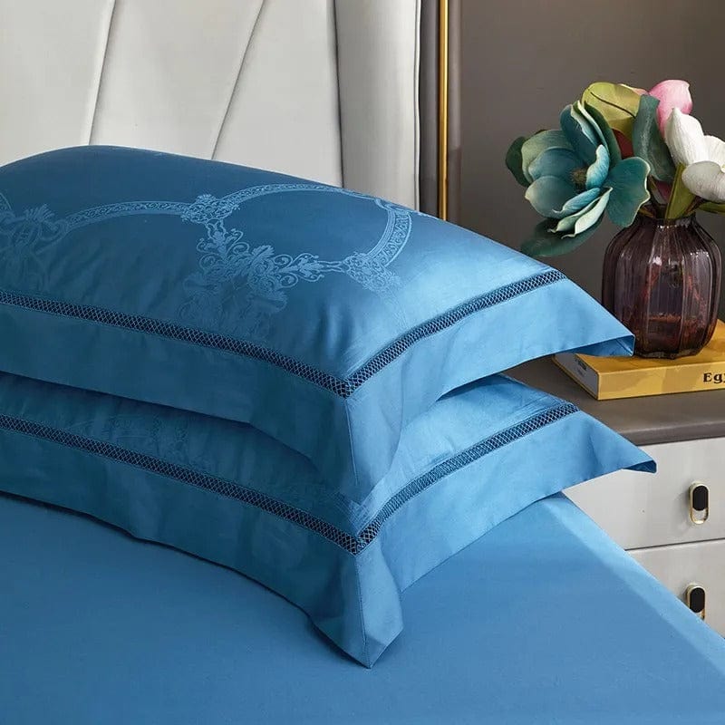 Elegance Blau Bettbezugset