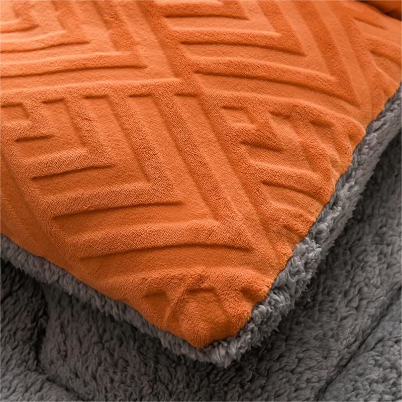 Bunte Dicke Sherpa Winterdecke Mit Quiltkern Wärme