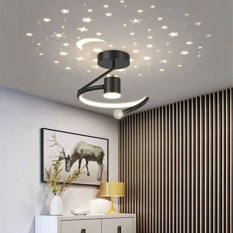 Moderne LED Deckenlampe Sternenhimmel Kronleuchter