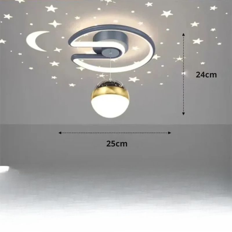 LED Deckenlampe Mit Sternenhimmel Moderner Kronleuchter-Design