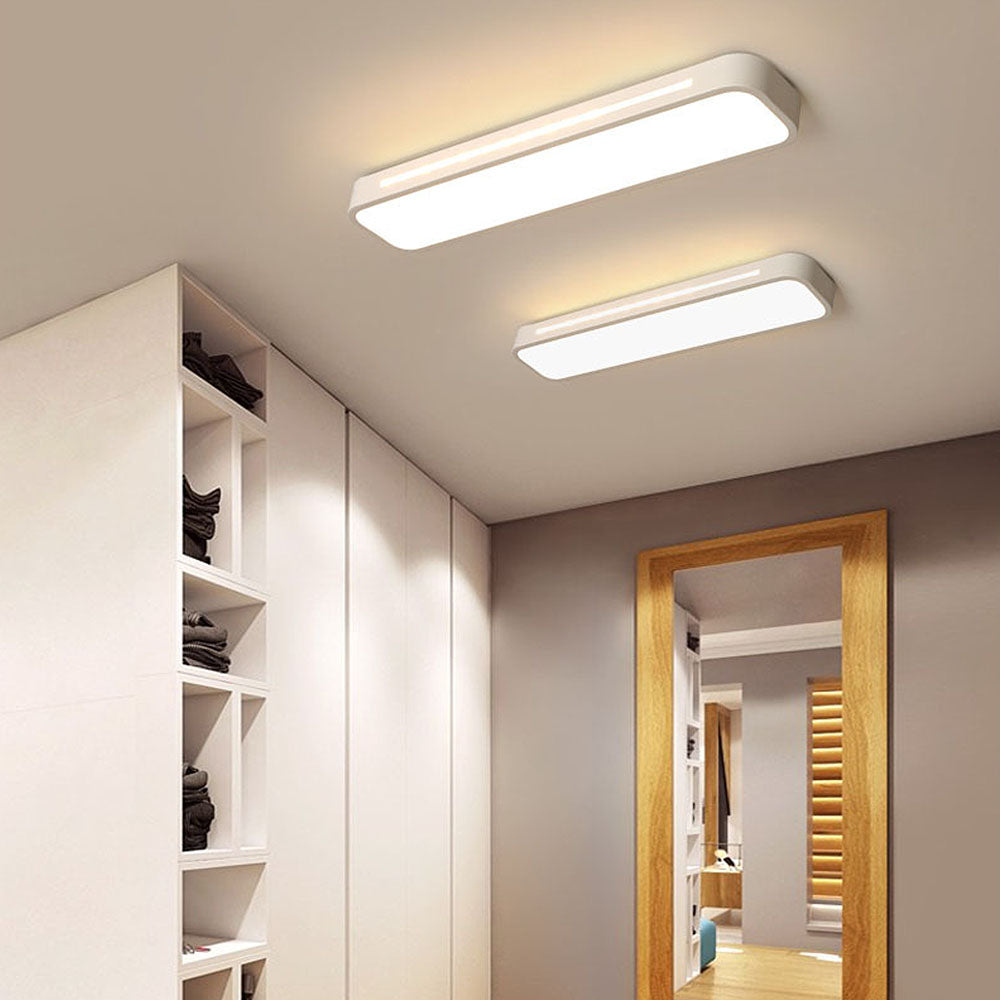 Minimalistische Lineare LED Deckenlampe aus Eisen mit Acryl