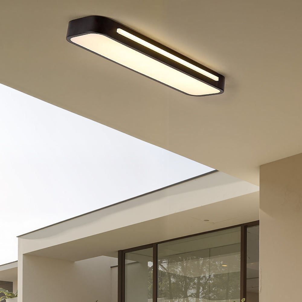 Minimalistische Lineare LED Deckenlampe aus Eisen mit Acryl