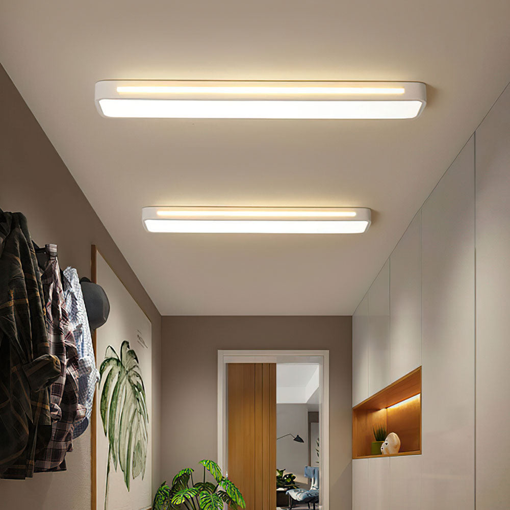 Minimalistische Lineare LED Deckenlampe aus Eisen mit Acryl
