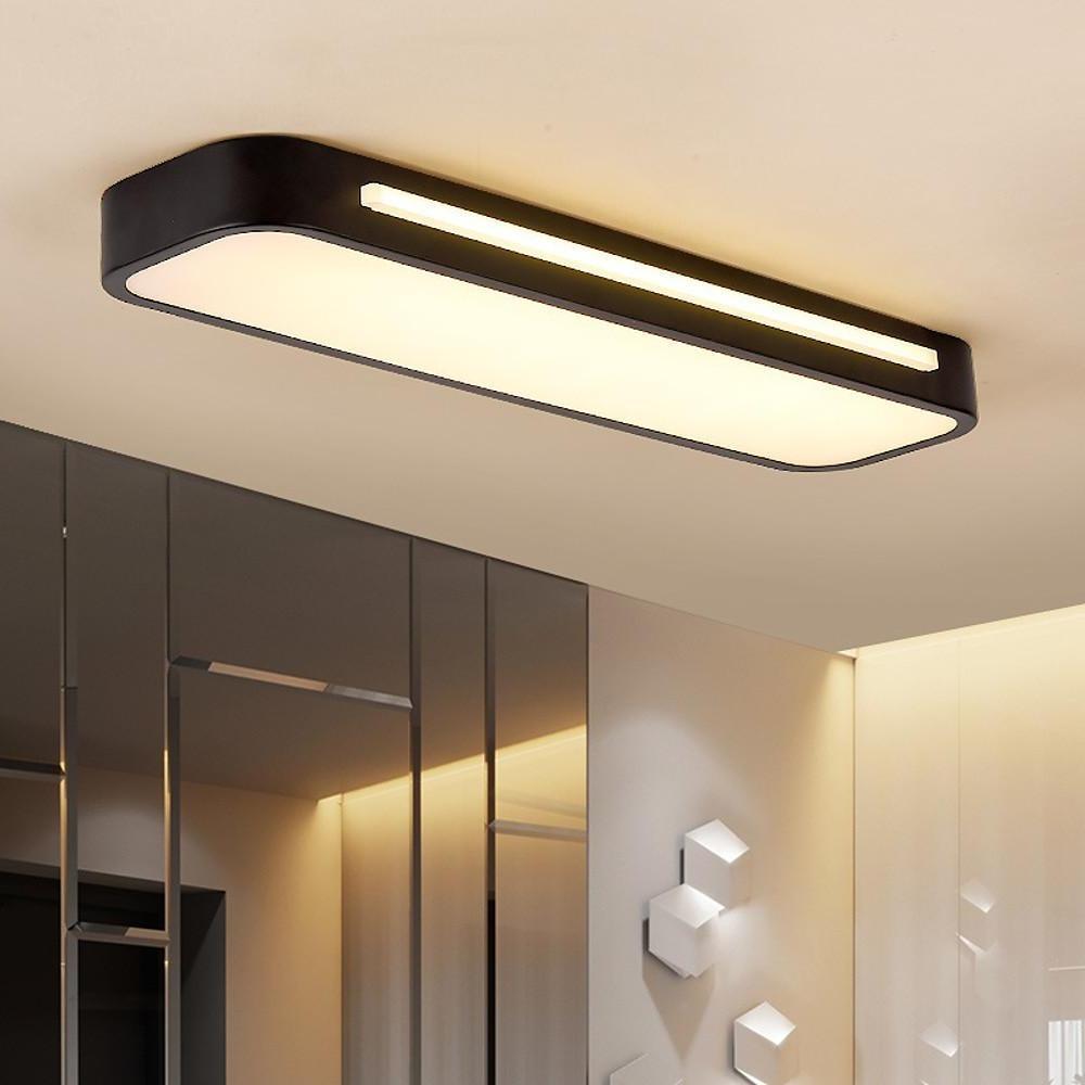 Minimalistische Lineare LED Deckenlampe aus Eisen mit Acryl