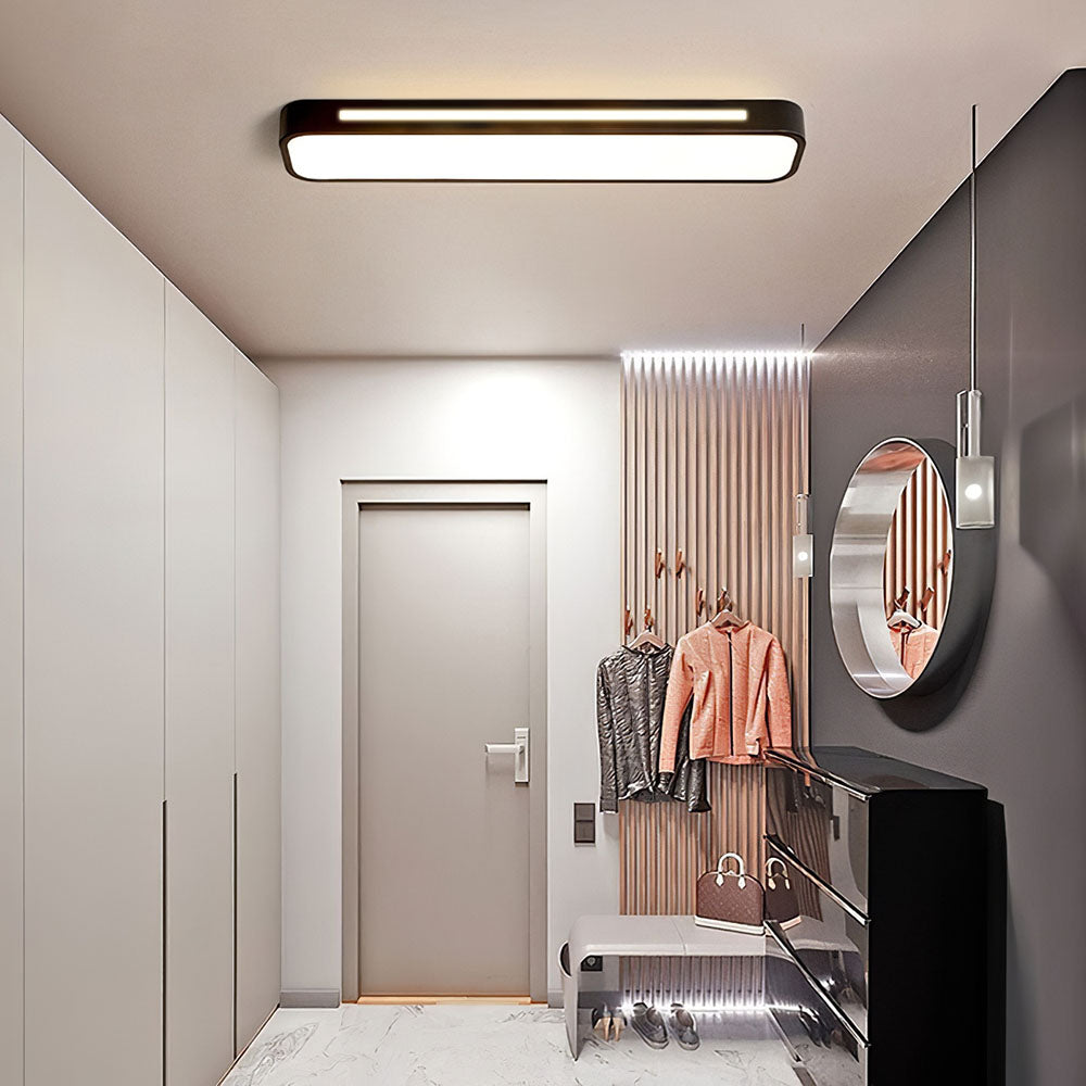 Minimalistische Lineare LED Deckenlampe aus Eisen mit Acryl