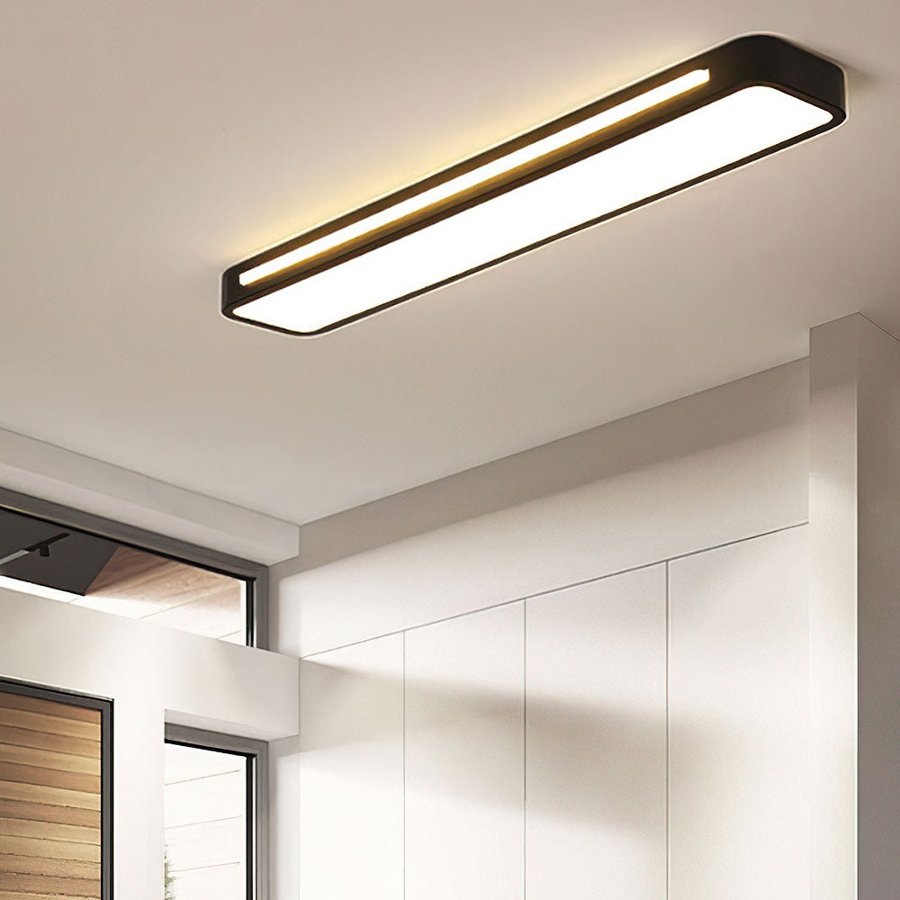 Minimalistische Lineare LED Deckenlampe aus Eisen mit Acryl