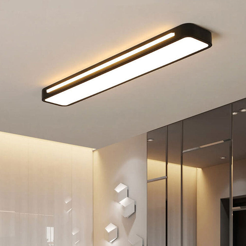 Minimalistische Lineare LED Deckenlampe aus Eisen mit Acryl