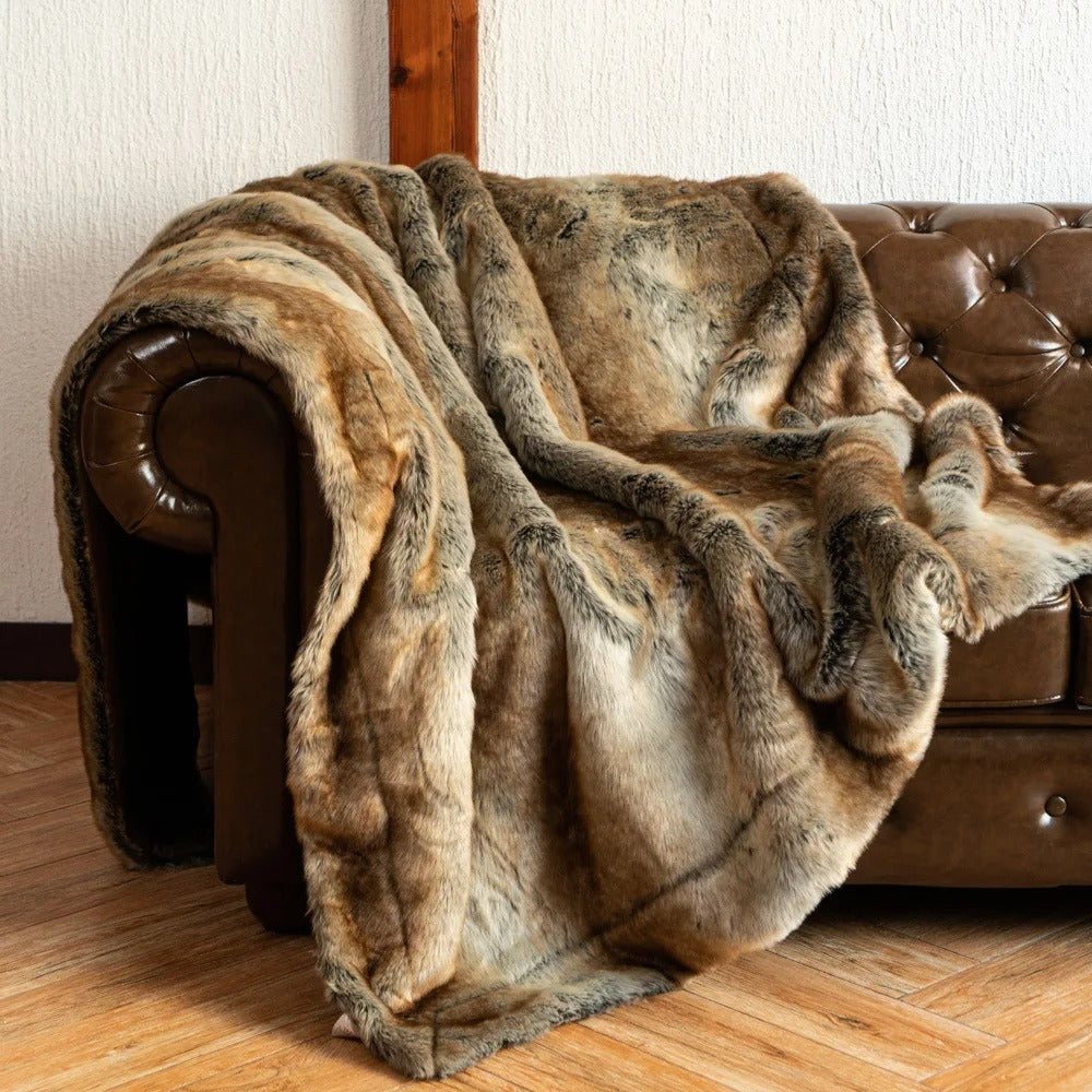 Faux-Fur Decke Luxus und Komfort für Dein Zuhause