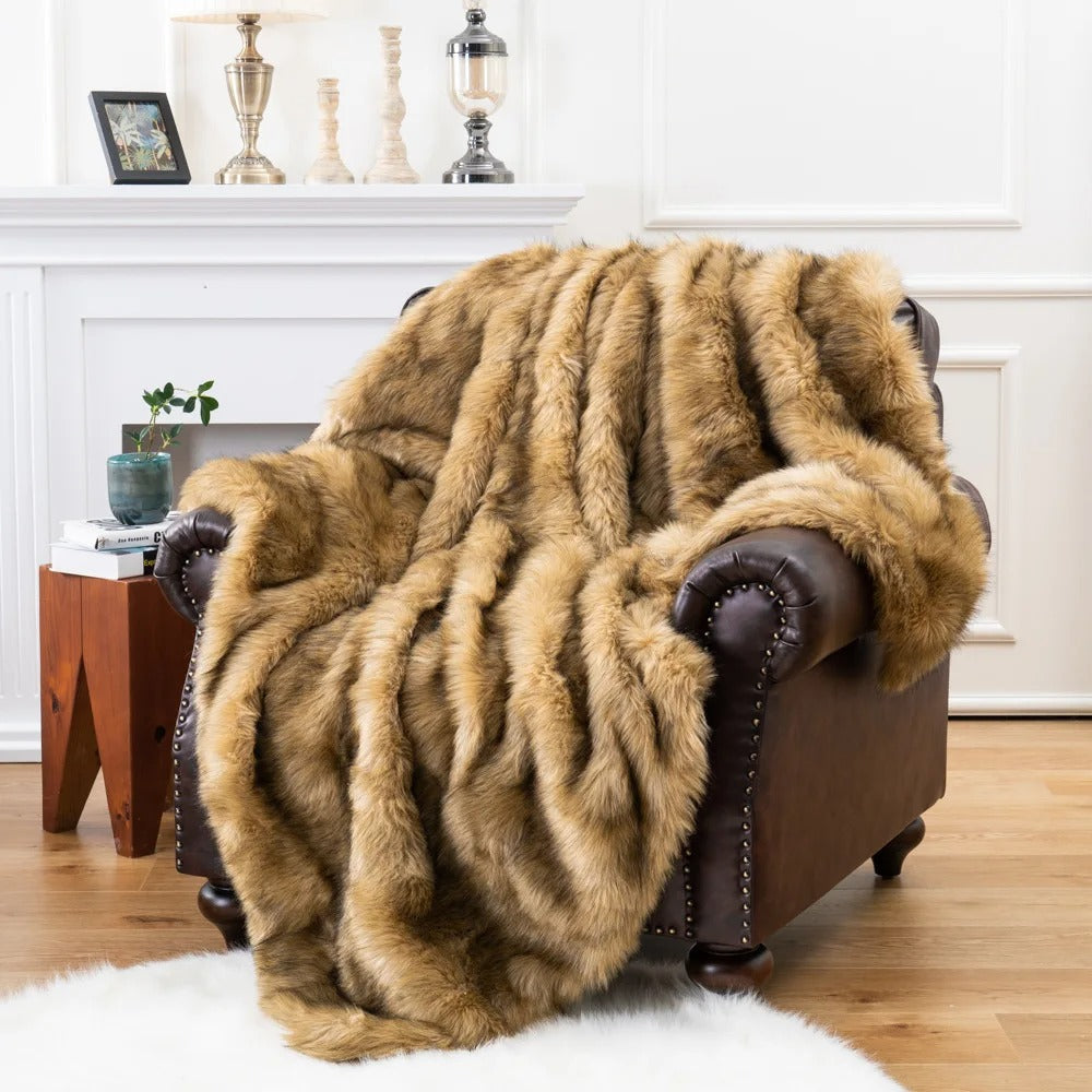 Faux-Fur Decke Luxus und Komfort für Dein Zuhause