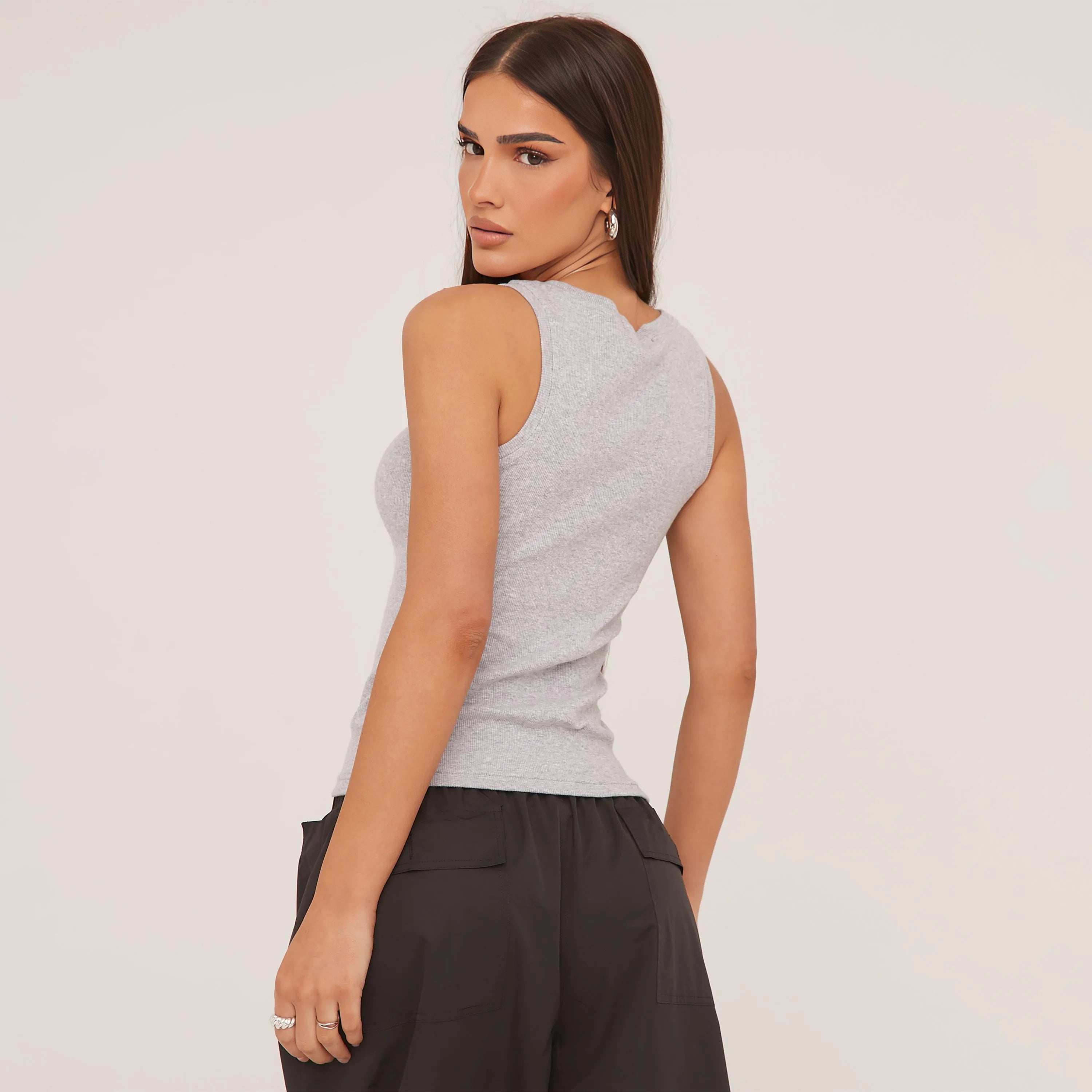 Minimalistisches Sommer Tanktop Seidiger Baumwolle