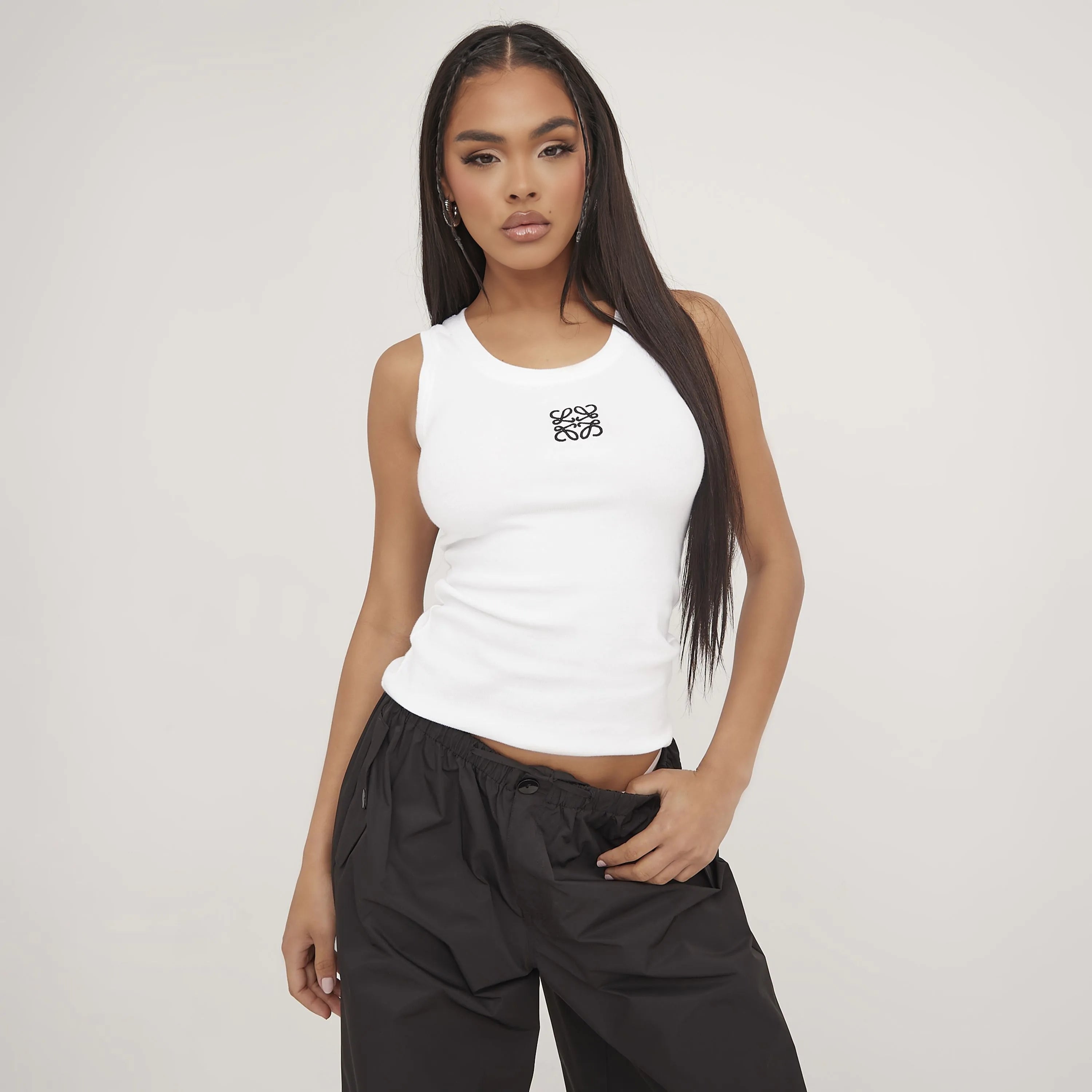 Minimalistisches Sommer Tanktop Seidiger Baumwolle