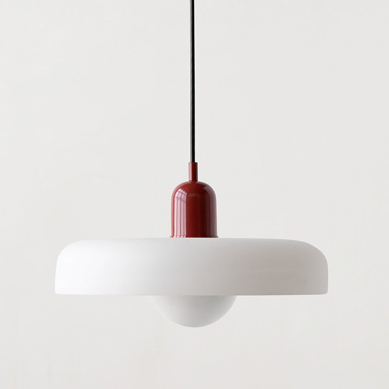 Bauhaus Hängeleuchte aus Buntglas für modernes Interieur