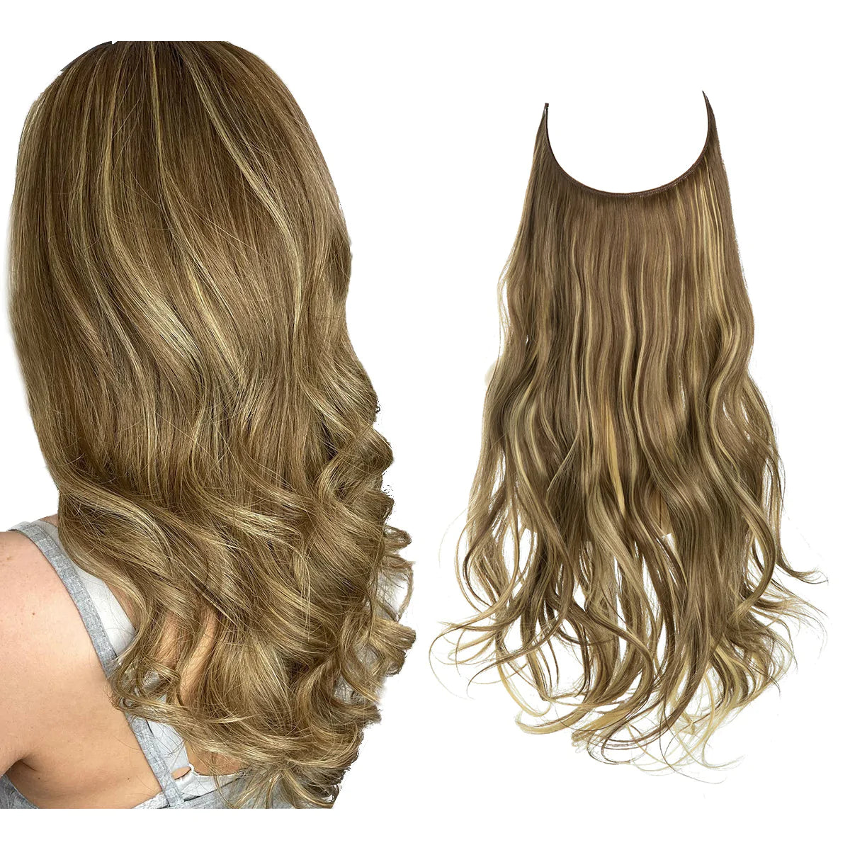SecretHair | Echthaar Extensions | Natürliches Wellen-Volumen | Blond