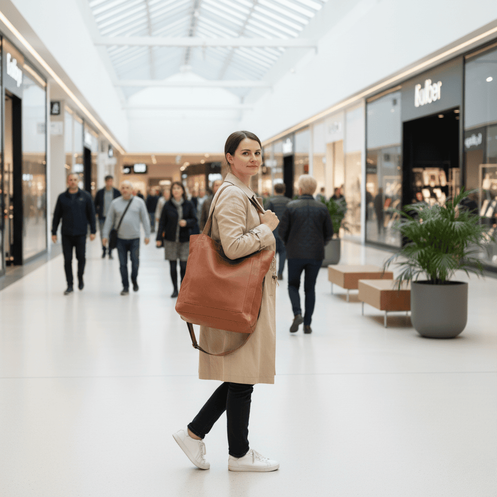 CARMÉ – Strapazierfähige Schultertasche aus weichem PU Leder
