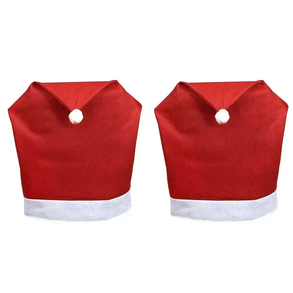 Weihnachtsstuhlbezüge – Weihnachtsmannmützen für Esszimmerstühle