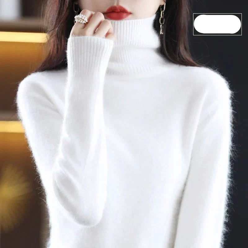 Nyorelle Kaschmir Hochkragenpullover für Herbst und Winter