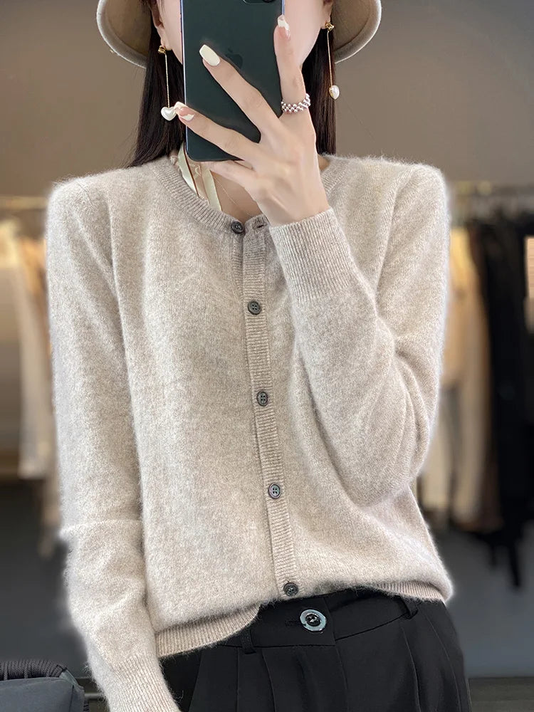 Aurea Kaschmir Cardigan Pullover für kaltes Wetter