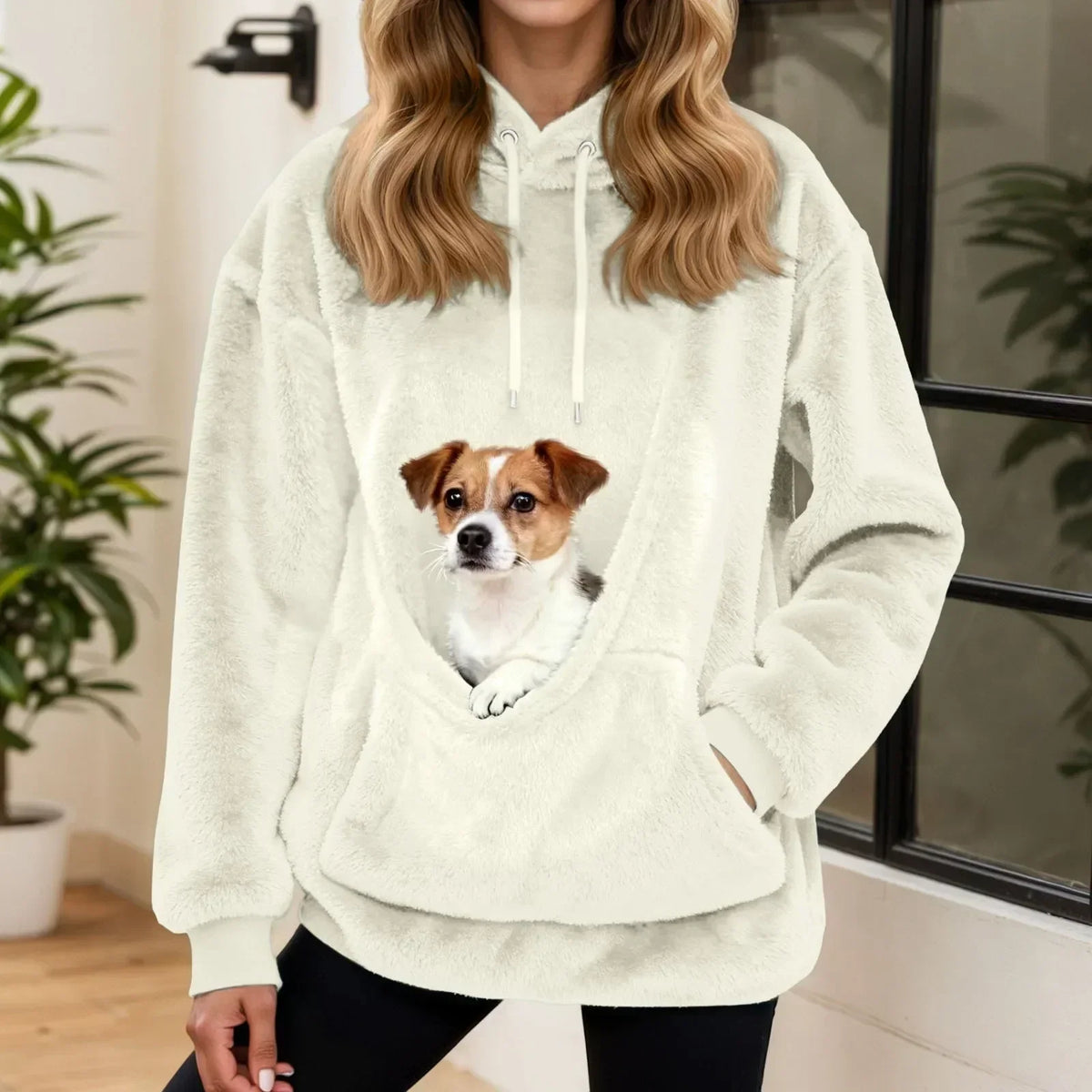 Oversized Fleece Hoodie mit Kängurutasche – Warme Damenjacke für Zuhause