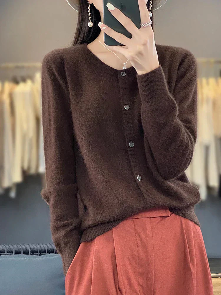 Aurea Kaschmir Cardigan Pullover für kaltes Wetter