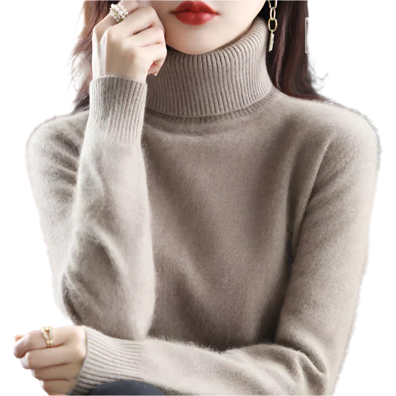 AuroraWeave Kaschmir Rollkragenpullover für Frauen im Herbst