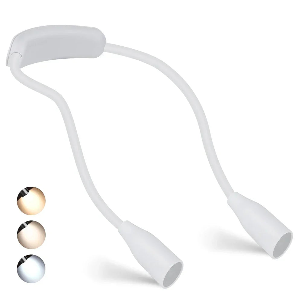 Wiederaufladbare USB LED-Nackenbeleuchtung Flexibel Tragbar 3 Farben Dimmbar