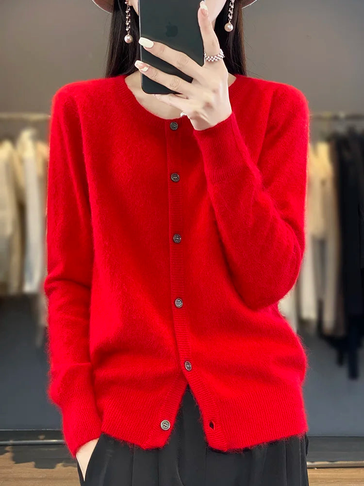 Aurea Kaschmir Cardigan Pullover für kaltes Wetter