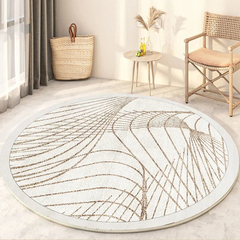 Thyn - Japanischer Stil Rundwaschbarer Teppich für das Wohnzimmer