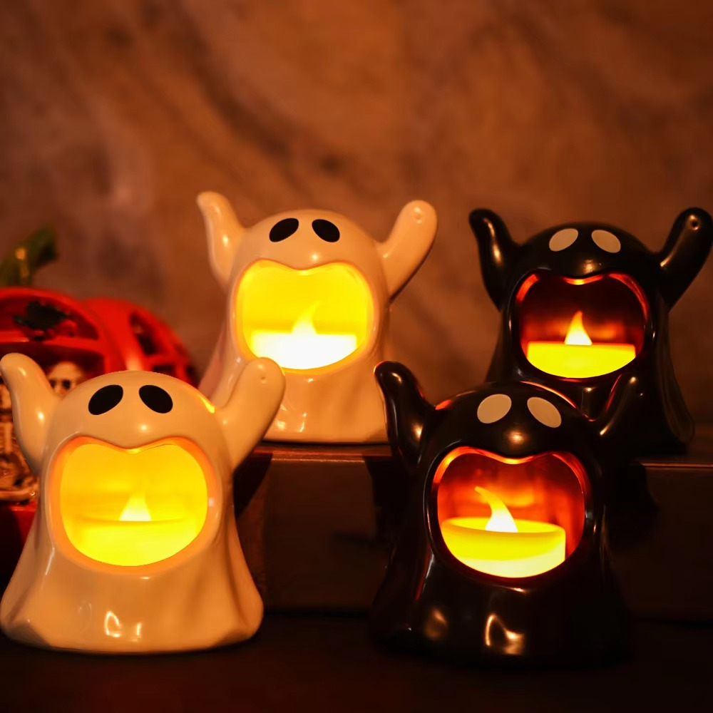 Lichtspuk Halloweenlampe – LED Spukdekoration mit Batterieleuchtung