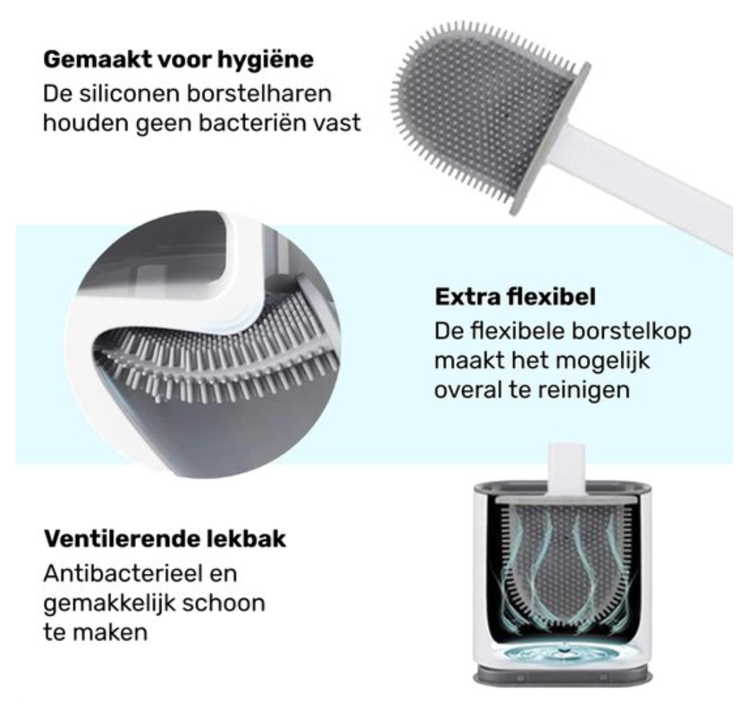 FlexiClean Toilettenbürste – Hygienisches Silikon-Design für Einfaches Reinigen