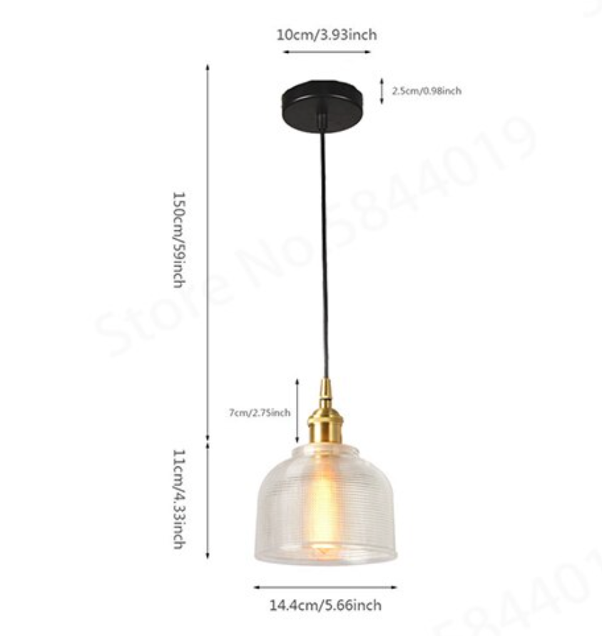 Frendorf | Retro Glas Pendelleuchte | Europäisches Vintage Design