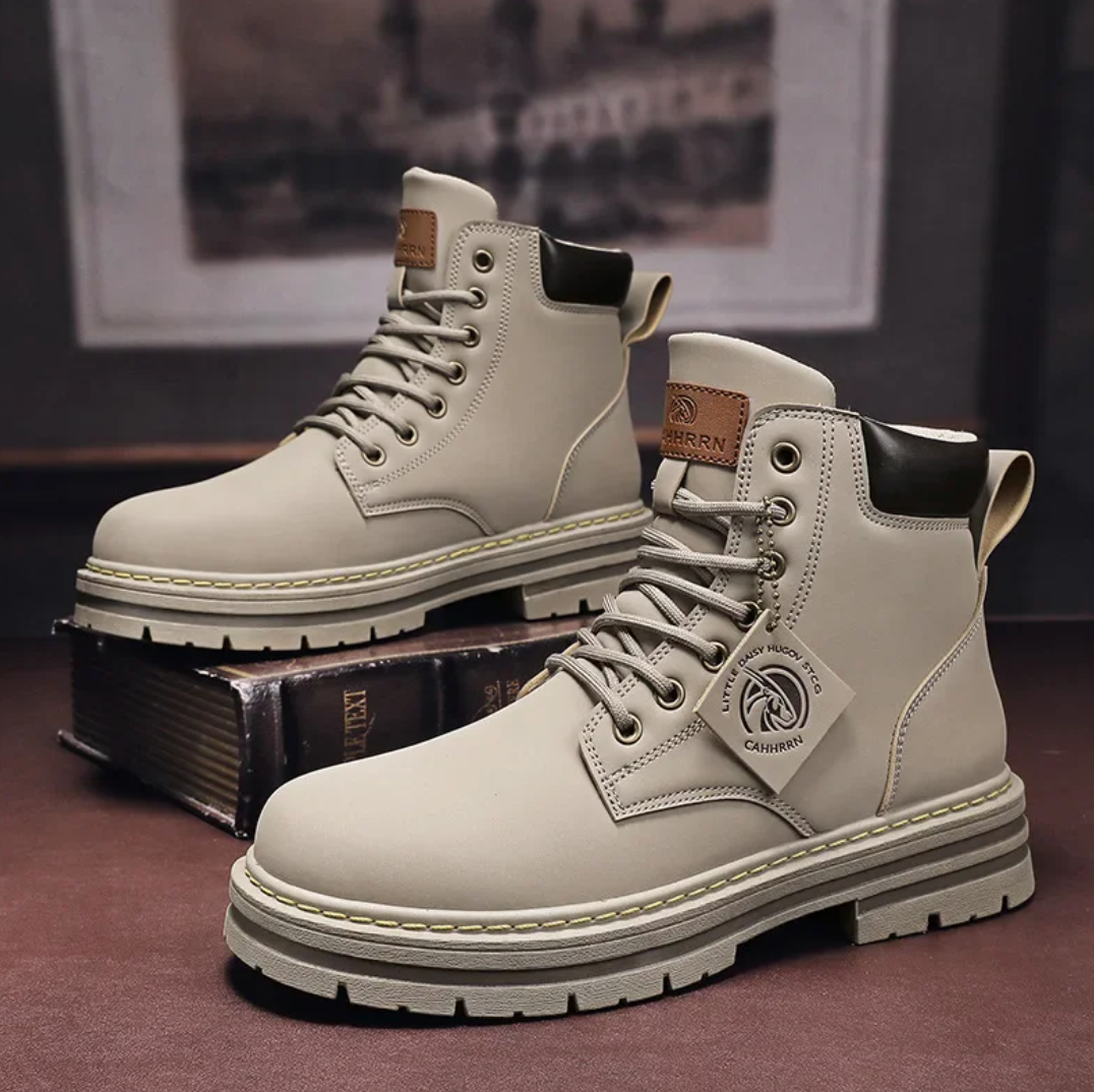 Timber™ Bequeme Herren Schnürstiefel – Robuste, Warme & Wasserabweisende Stiefel für Jeden Tag