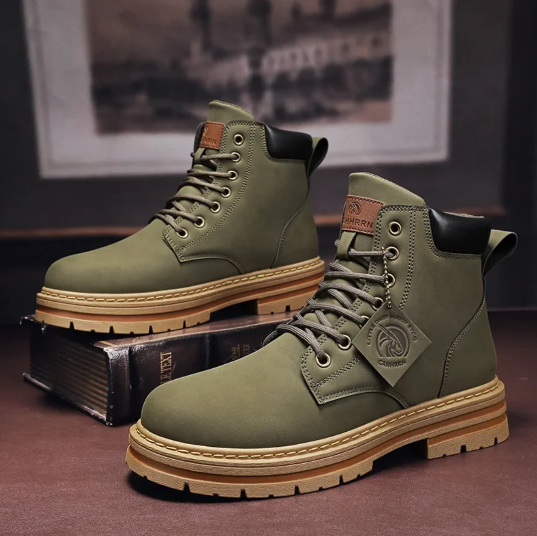 Timber™ Bequeme Herren Schnürstiefel – Robuste, Warme & Wasserabweisende Stiefel für Jeden Tag