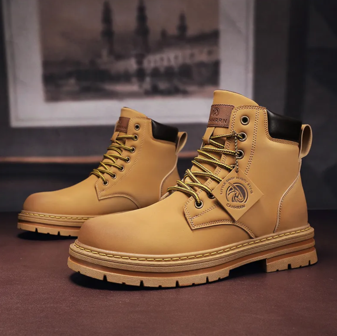 Timber™ Bequeme Herren Schnürstiefel – Robuste, Warme & Wasserabweisende Stiefel für Jeden Tag