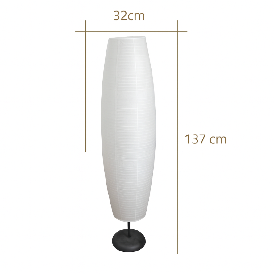 Nordische Reispapier Säulen 2-Licht Stehlampe