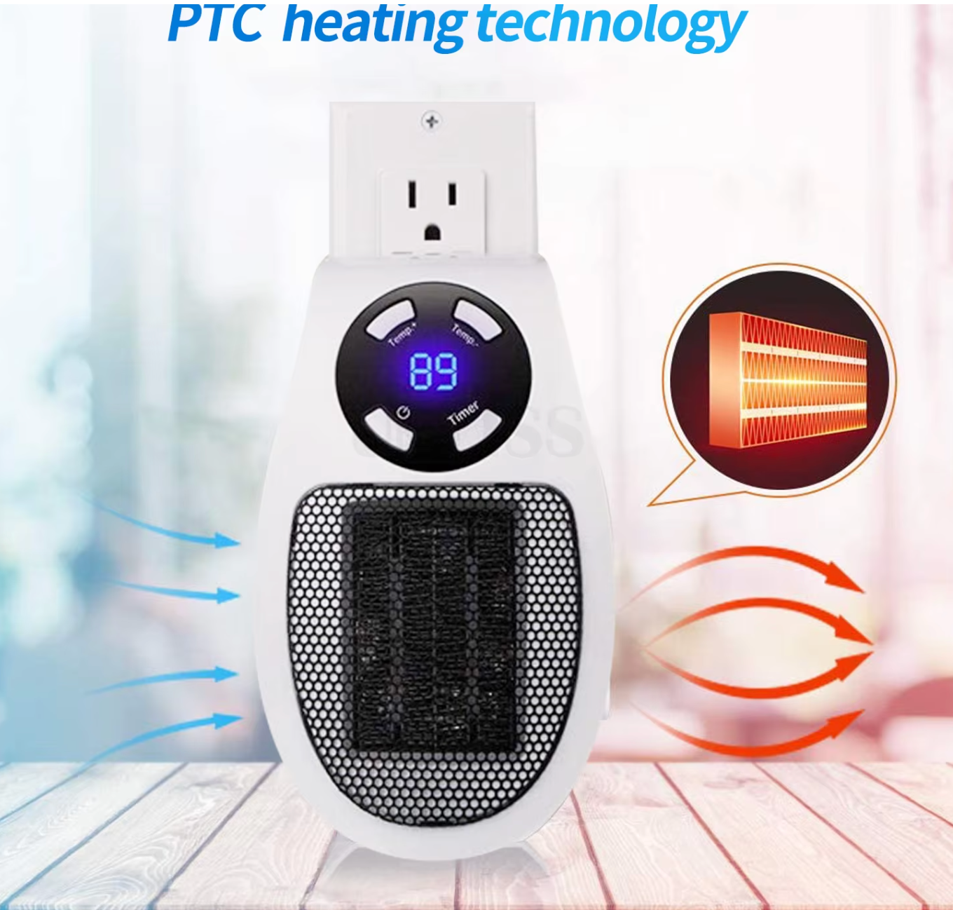 LuxaHeat Elegante Heizung | Tragbare Heizung für angenehme Wärme überall