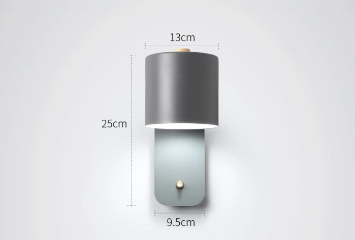 Frendorf | LED Wandleuchte mit Schalter | Modernes Metall Design