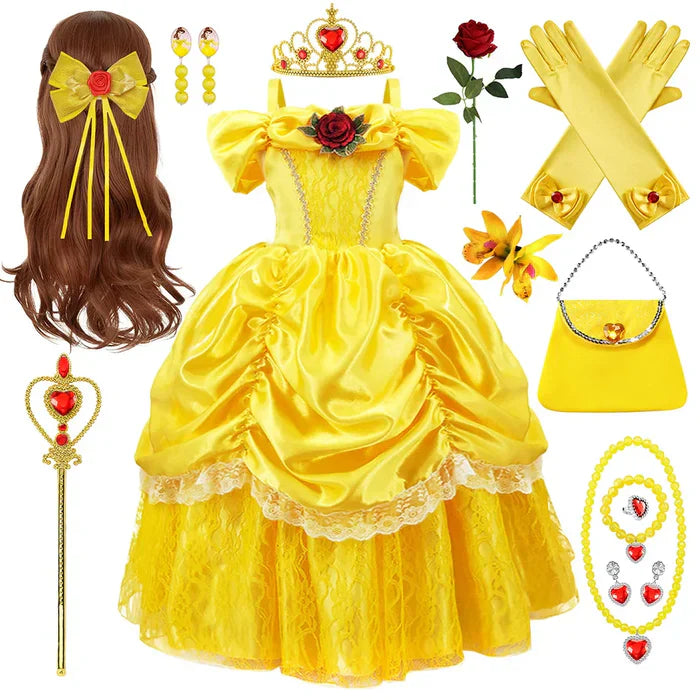 Liora Verzauberndes Prinzessinnenkleid – Märchenhaftes Cosplay für Kinder