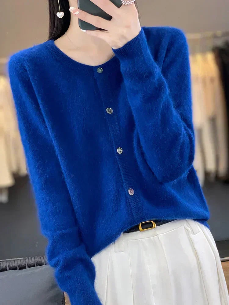 Aurea Kaschmir Cardigan Pullover für kaltes Wetter