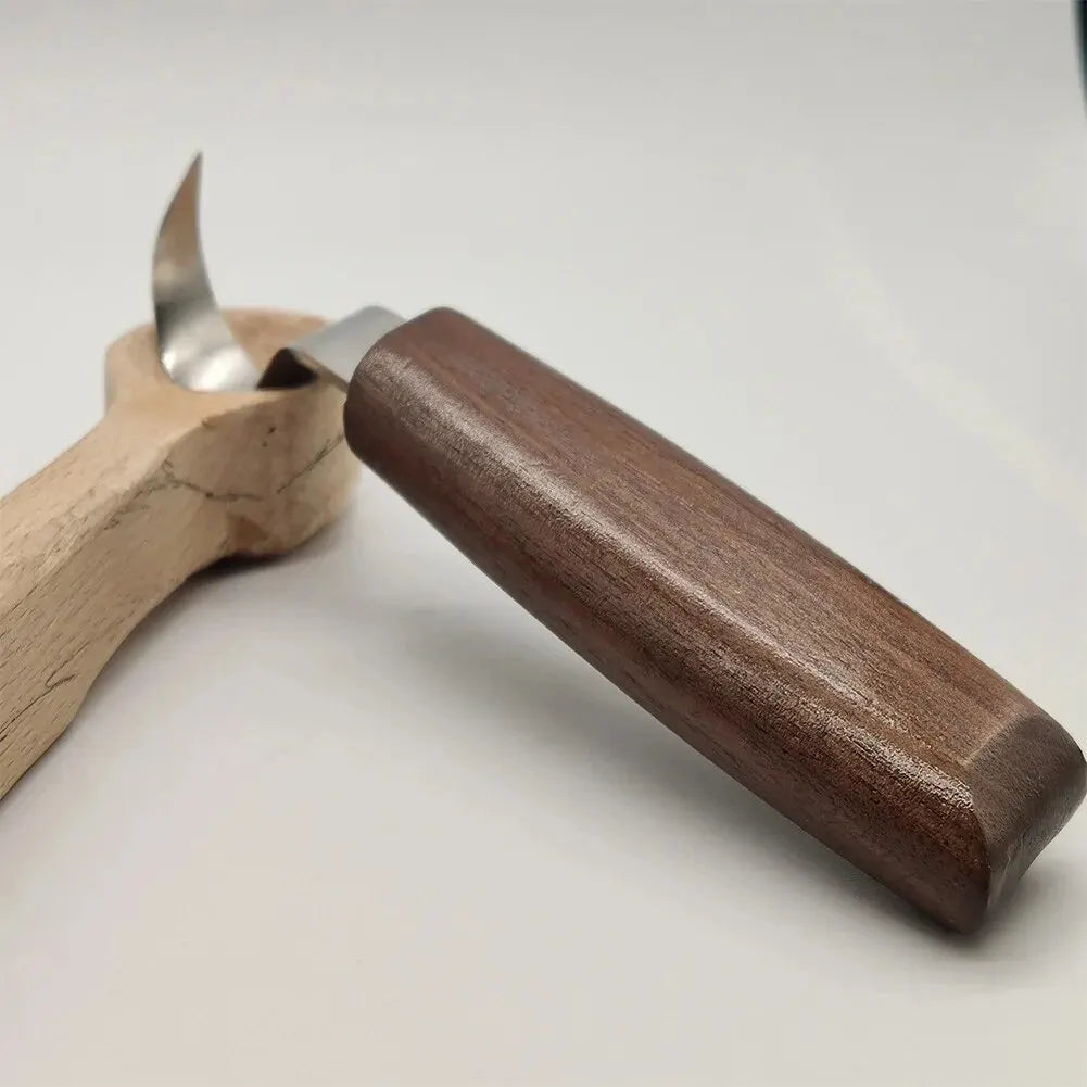 8-teiliges Holzschnitzset: Handwerkermesser-Set mit Feilen - Holzlöffel-Schnitzset für Anfänger