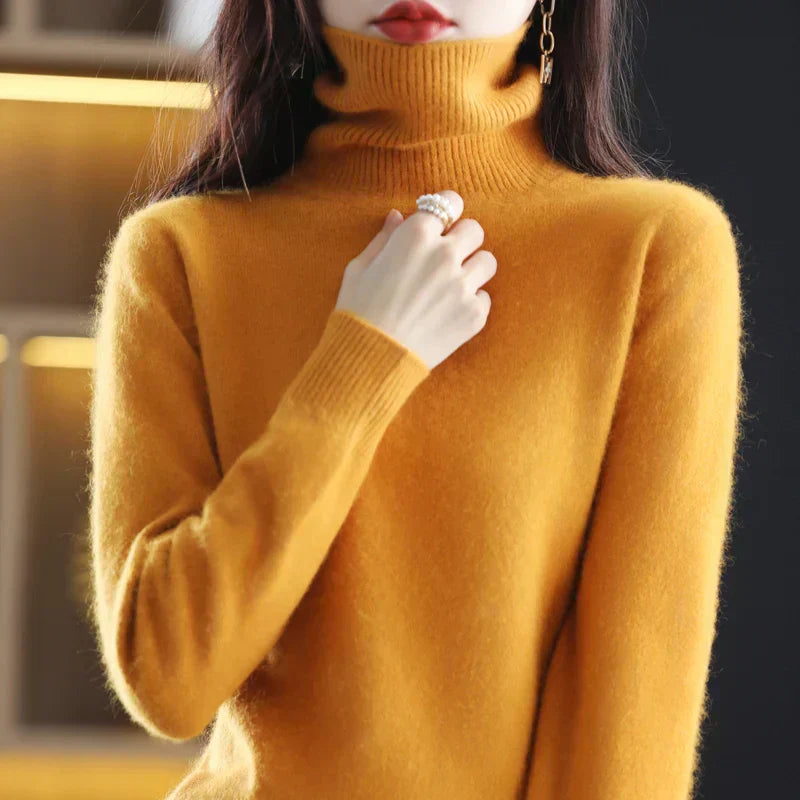 Nyorelle Kaschmir Hochkragenpullover für Herbst und Winter