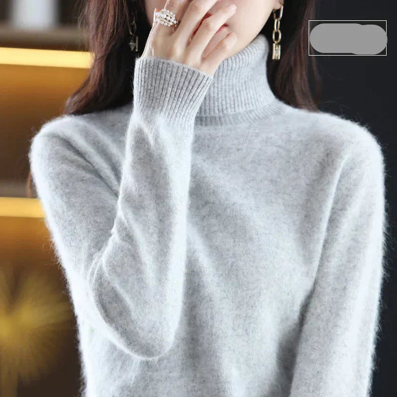Nyorelle Kaschmir Hochkragenpullover für Herbst und Winter