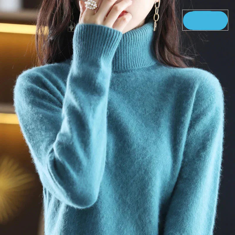 Nyorelle Kaschmir Hochkragenpullover für Herbst und Winter