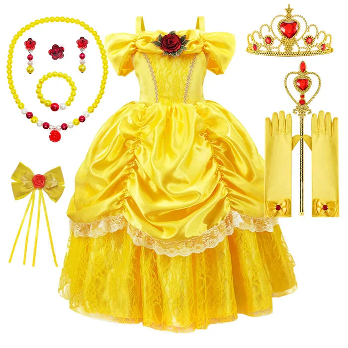 Liora Verzauberndes Prinzessinnenkleid – Märchenhaftes Cosplay für Kinder