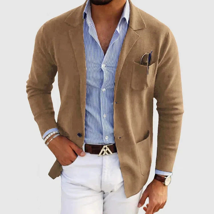 Herbstlicher Herrenblazer mit Casual-Knopftaschen und Reverskragen - Lorenzo