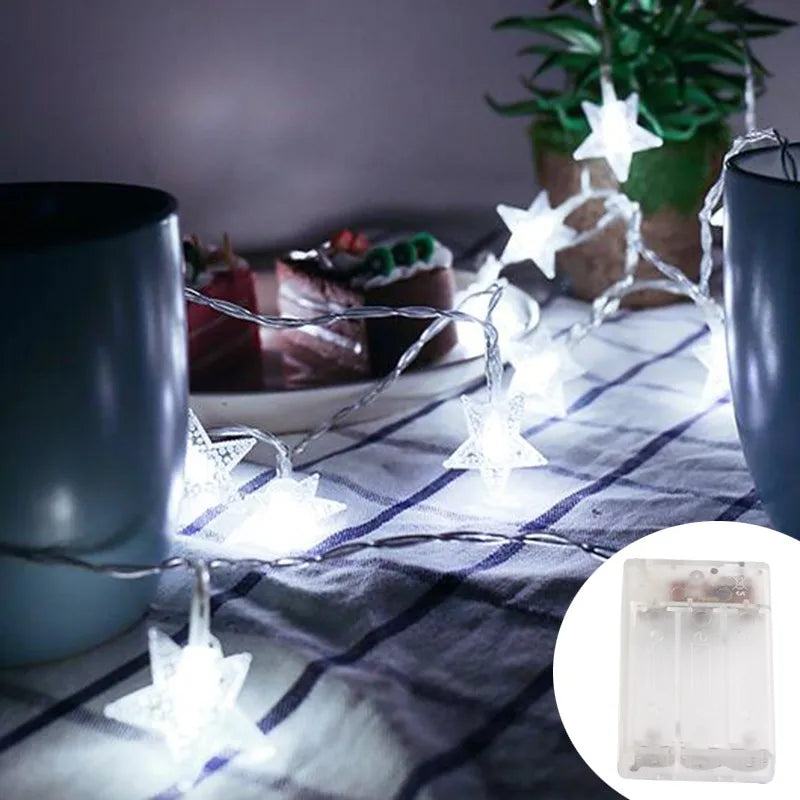 Sternen LED Weihnachtsbeleuchtung – Dekorativer Lichtervorhang für Innen und Außen